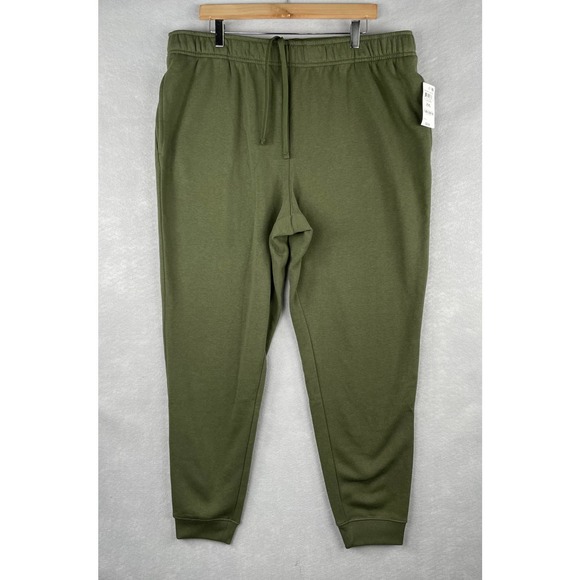 ID Ideology Men's 2XL Fleece Ankle Joggers Drawstring Waist 2 Pocket Green NEW - Picture 2 of 8